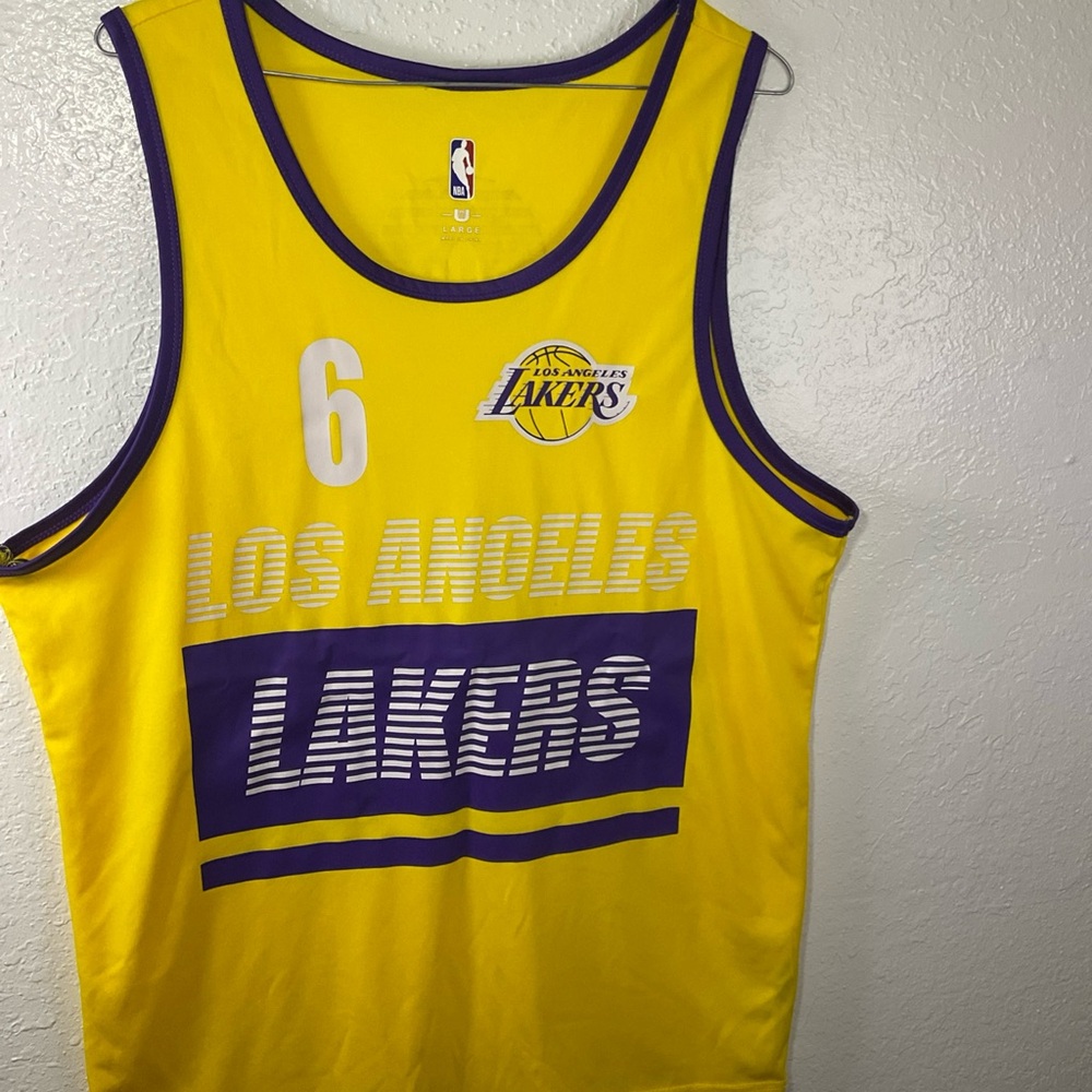 NBA Los Angeles Lakers Yellow and Purple Mesh Jersey Tank